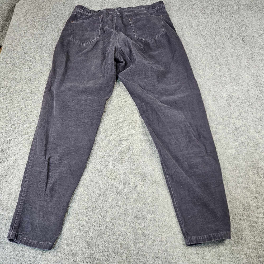 Orvis Womens Gray Corduroy Pants Size 16 Straight Leg Stretch Elastic Waist - Picture 2 of 13